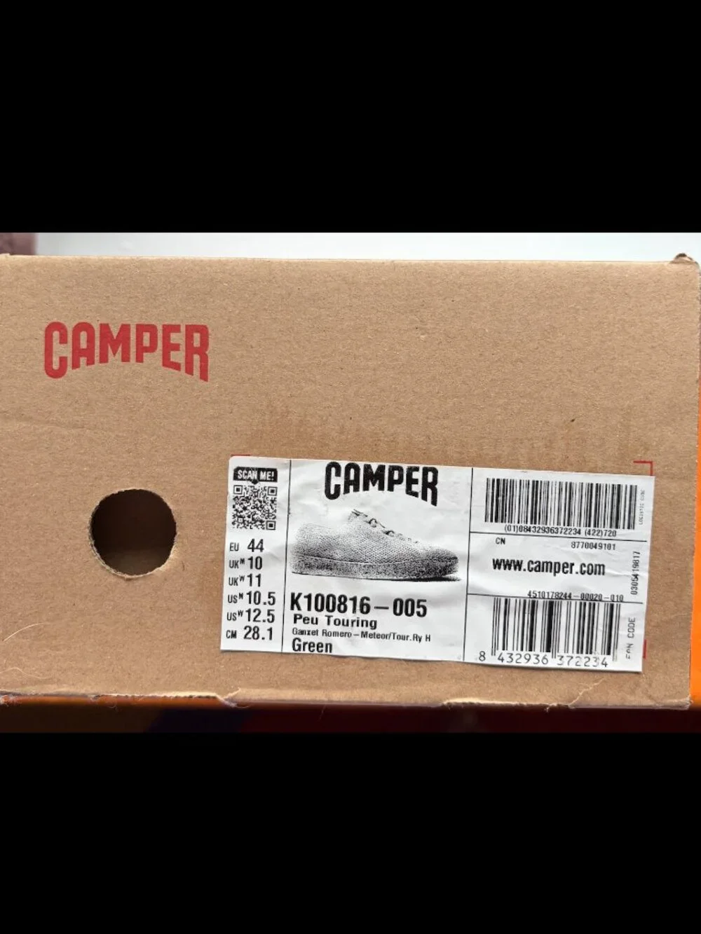 Camper Peu Touring Olive Green Sneaker 44/10.5
